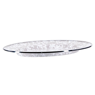 Taupe Swirl Earthenware Platter
