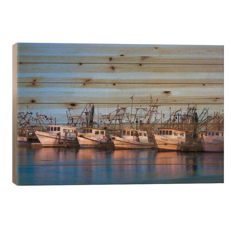 Port de Fulton et huîtres, H 18 po x l 26 po x P 1,5 po
