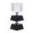 Black and Clear Two Tiered Square Candle Holder