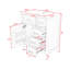 Meuble-lavabo de salle de bain avec lavabo en céramique, 3 tiroirs et armoire de rangement-930778809