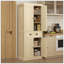 Armoire de cuisine Farmhouse, grande armoire de rangement autoportante avec 4 portes à fermeture douce, 2 tablettes réglables et un tiroir pour la salle à manger