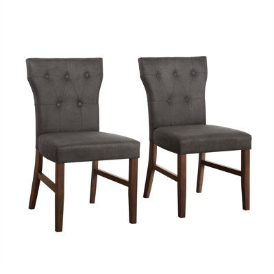 Ast 18.90'' H Tufted Linen Upholstered Side Chair
