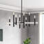 Lustre moyen 8 lumières noires avec accents en nickel brossé-1300113646-1300113617