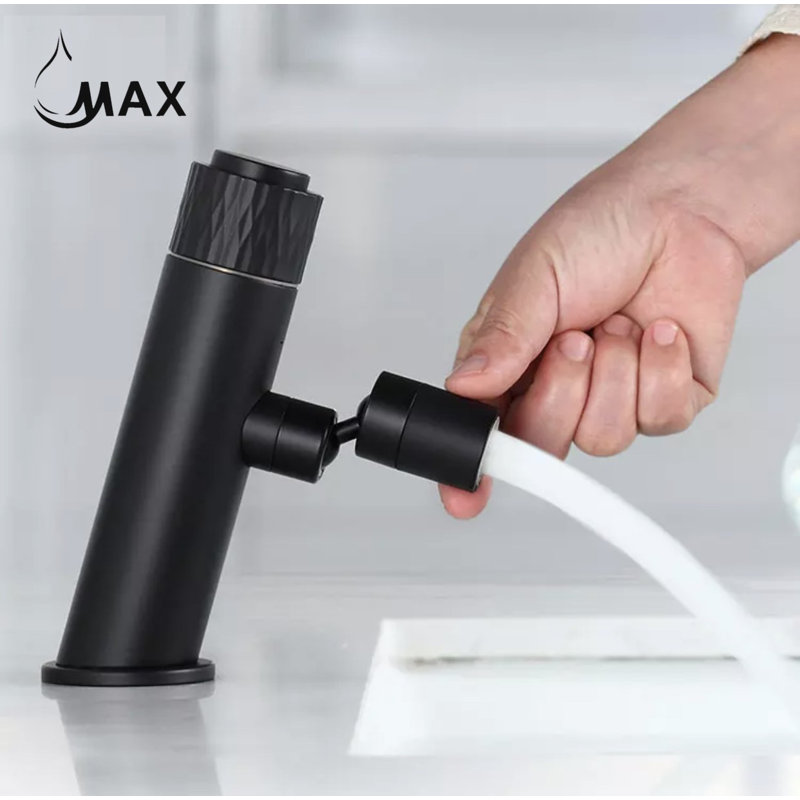 Robinet de salle de bain à un trou, Noir mat