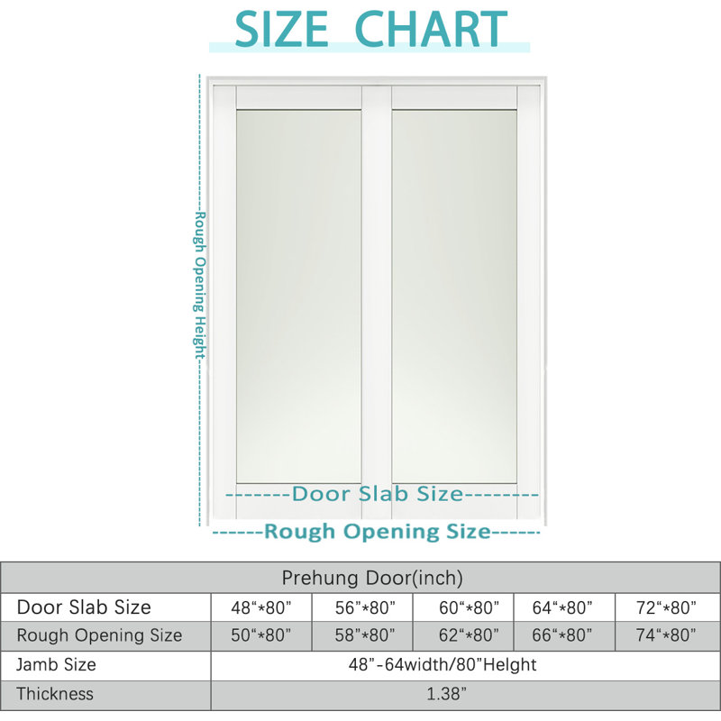 Portes intérieures intérieures avec miroir Prehung