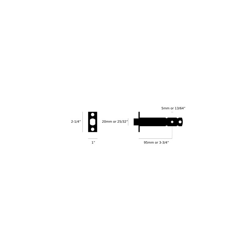 Privacy Bolt / Thumbturn Lock, Brass, 3.75"