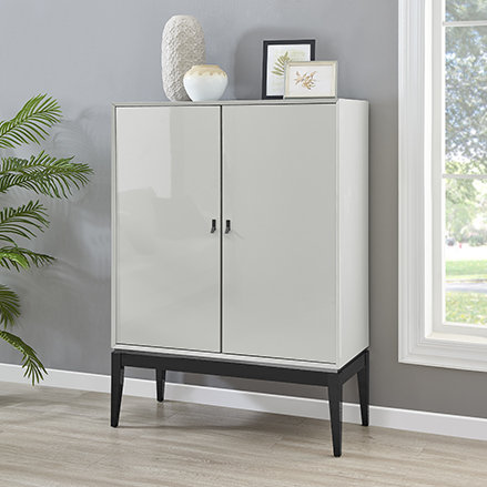 Rozele Accent Cabinet, Cool Grey
