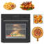 Four électrique encastré 24 po - Four mural simple à convection avec 8 modes de cuisson, 108 menus intelligents, capacité de 2,5 pieds cubes, acier inoxydable, commande tactile, minuterie, verrouillage de sécurité, 3000 W, 240 V