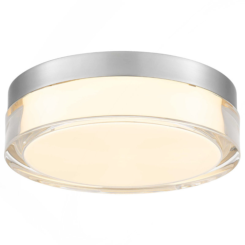 Plafonnier encastré DEL 9 po chrome, Chrome chrome, H 2,5 po x l 9 po x P 9 po