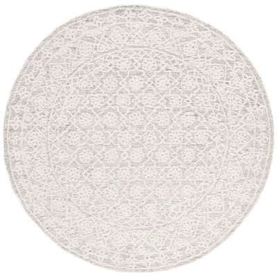 Orlandis Hand Tufted Wool Pile Floral Rug
