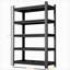 Étagère de rangement réglable en métal noir mat à 5 niveaux 39,37 x 19,68 x 63 pouces pour le garage et l'organisation à la maison