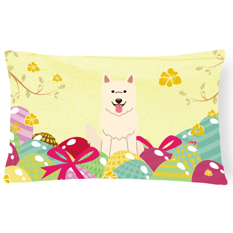 Coussin lombaire rectangulaire allemand berger pâques œufs
