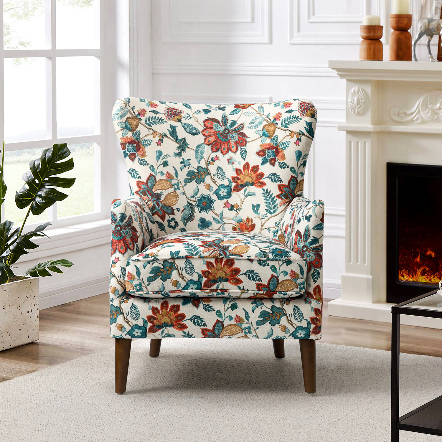 Lark Manor™ Alayzhia Upholstered Armchair with Wingback Design
