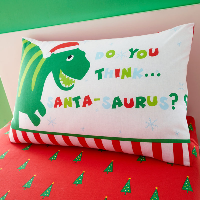 Roarsome Christmas Dino Duvet Cover Set