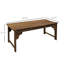 Rustic Wooden Bench - Slatted Seat, , Heavy-Duty, 792 Lbs Capacity, , For Outdoor Patio Deck Seat With Heavy-Duty Garden, Poolside,