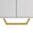 Modern Sideboard With Four Doors, Metal Handles & Legs And Adjustable Shelves Kitchen Cabinet-1143629034
