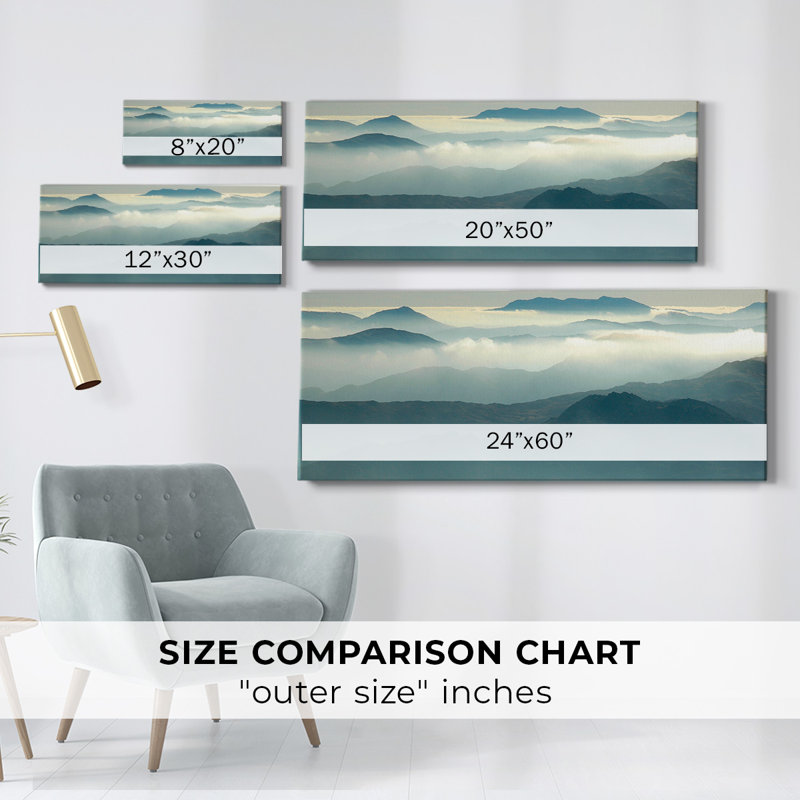 «Above The Clouds», reproduction sur toile, H 8 po x l 20 po x P 1,5 po