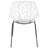 Hadda Stackable Dining Chair with Floral Cutout Back and Stainless Steel Legs – Modern Metal Side Chair for Kitchen, Dining Room, or Restaurant-434286767