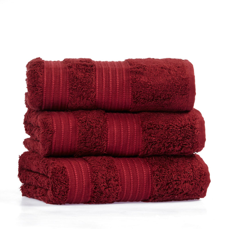 Plush Bath Towel, Red