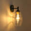 Applique murale 1 lumière avec abat-jour en verre