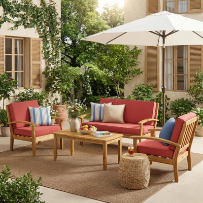 Shynel 4 Piece Sofa Seating Group with Cushions