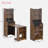 Mid-century Multi-use Extenable Cabinet Desk With Storage Peg Board, Storage Cabinet With Sliding Glass Doors, Led Light, Free Cat Cushion And Cat Toy