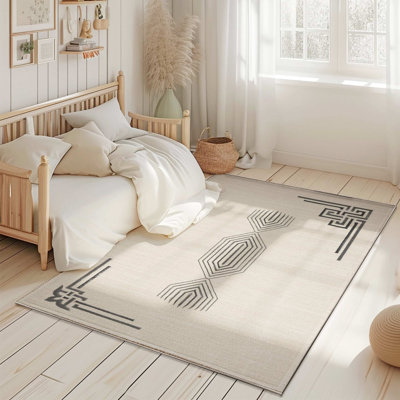 Modern Minimalist Abstract Rug Contemporary 9X12 Area Rug For Living Room Carpet