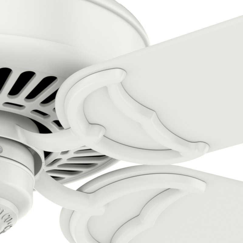 54" Panama 5 - Blade Standard Ceiling Fan with Wall Control, White