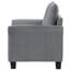 Fauteuil d'appoint rembourré à accoudoirs roulés gris Dixon