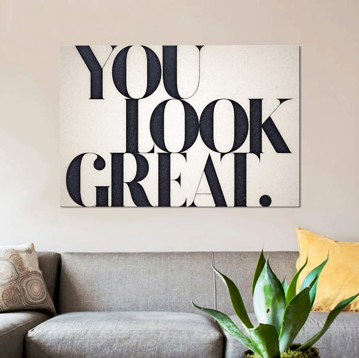 «You Look Great» par 33 Broken Bones - Toile tendue, H 18 po x l 26 po x P 1,5 po, Toile tendue, Sans cadre