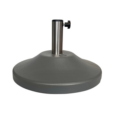US Weight 50 lbs. Prefilled Concrete Round Outdoor Patio Umbrella Base in Gray