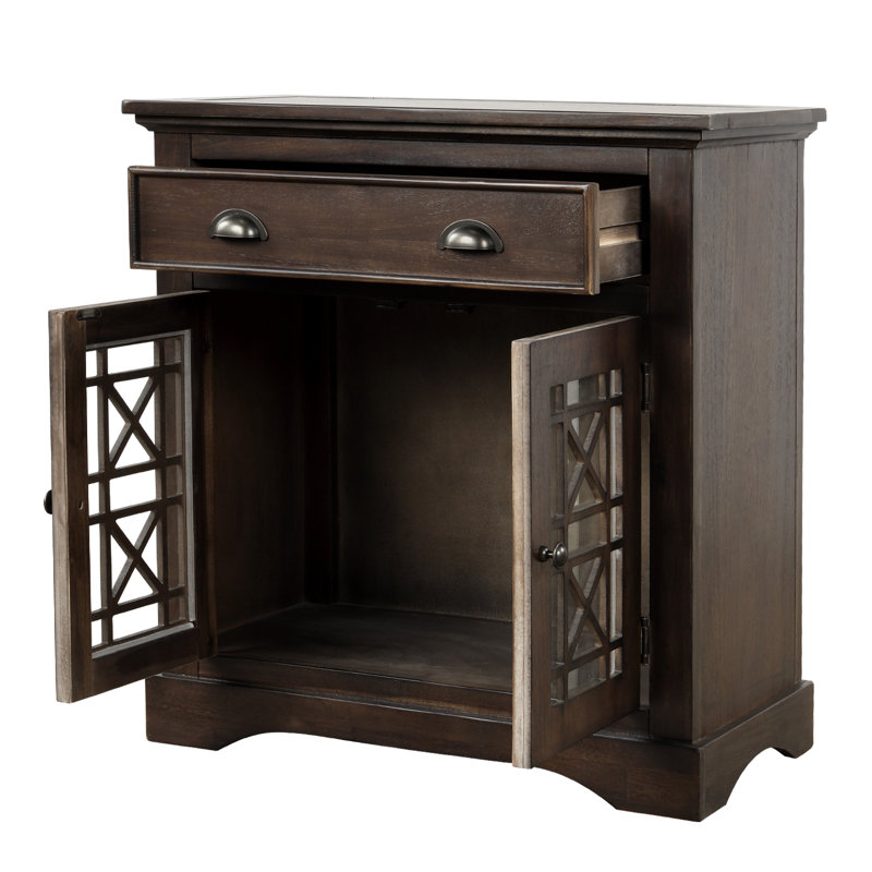 Mara Solid Wood Accent Cabinet, Espresso