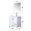 30 po W Blanc, meuble-lavabo avec comptoir en quartz, robinet monotrou et miroir 28 - meuble-lavabo Stain Scratch-115347134