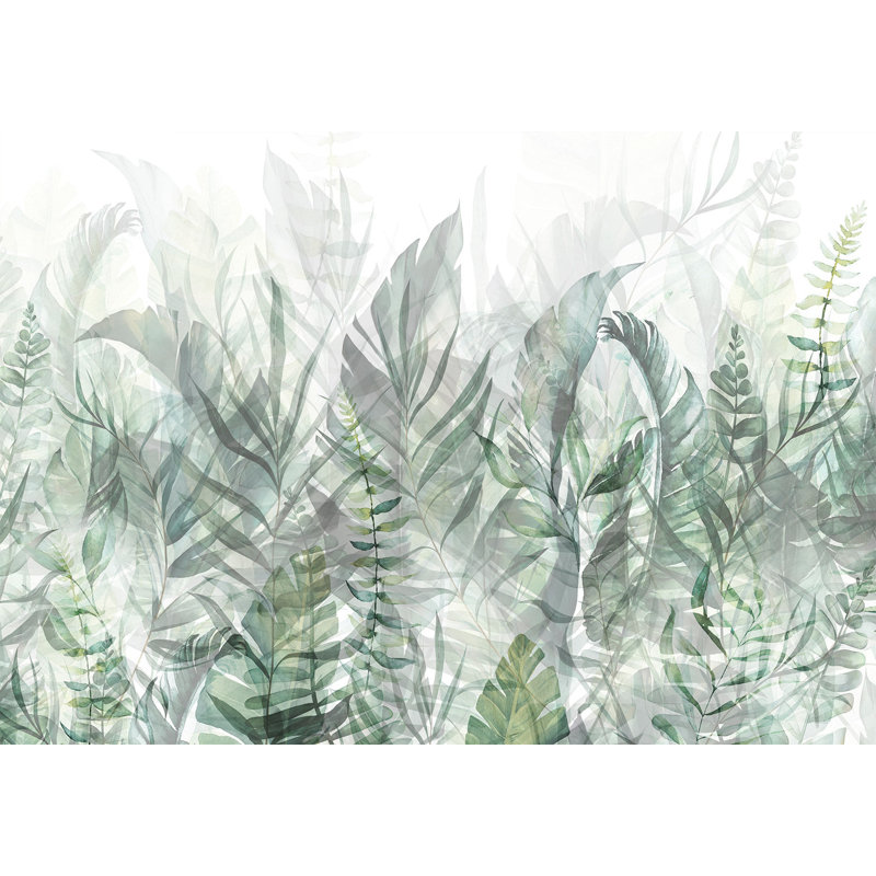 Murale botanique pelez et collez - vert Magic Grove, L 41 po x l 57 po