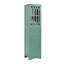 Grande armoire de salle de bain, armoire de rangement autoportante avec tiroir et portes, panneau de fibres à densité moyenne, porte en acrylique, tablette réglable-1528526984