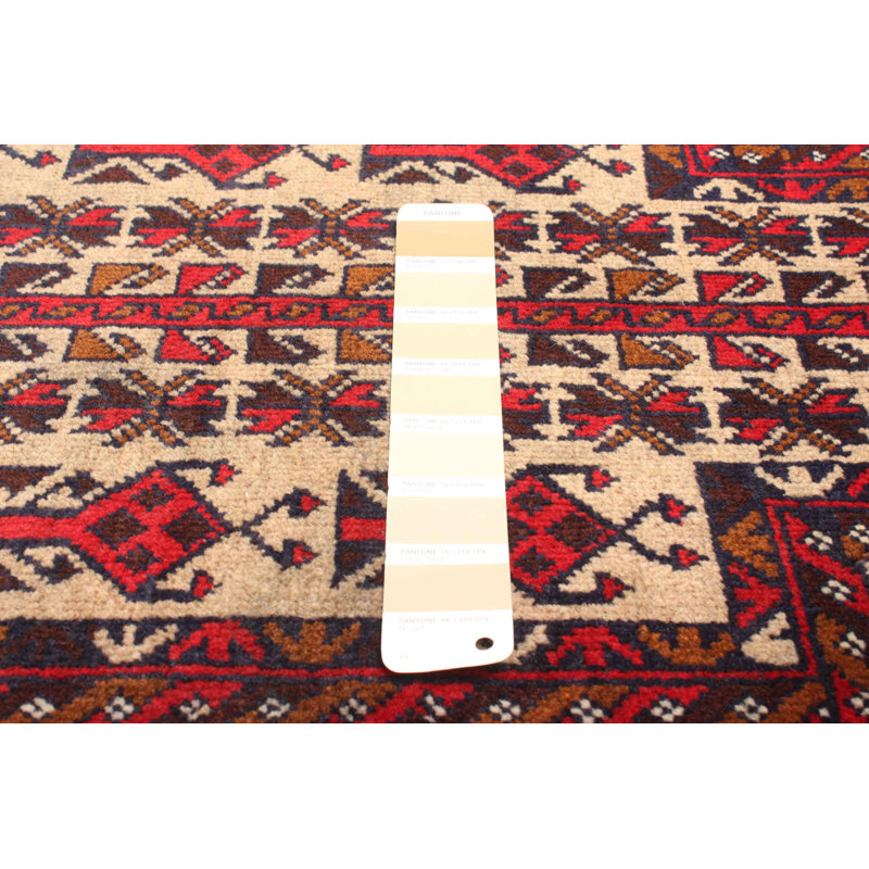 Tapis brun clair Teimani 2 pi 11 po x 4 pi 9 po
