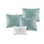 Housse de lit de jour pour lit simple 6 pièces, bleue, réversible avec motif en médaillon, avec housse, 3 taies décoratives et coussins décoratifs bleus, taille,