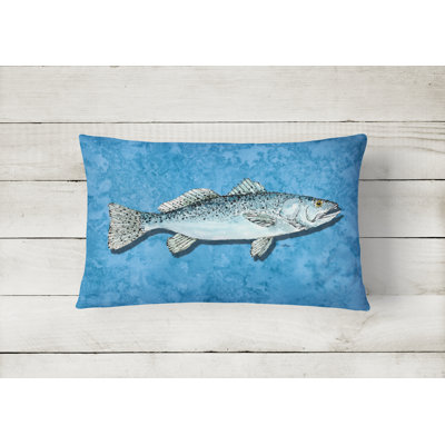 Trout Indoor/Outdoor Throw Pillow