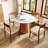 Edward Rubberwood Dining Table with Sintered Stone Top-124609282-124609283-125703008