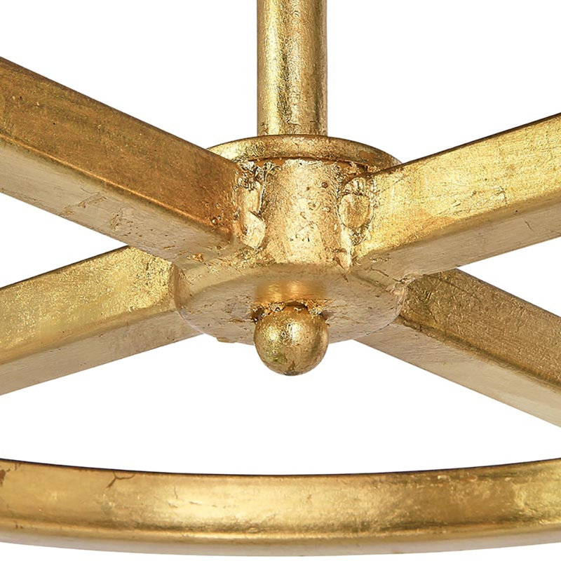 Paca 4 - Light Candle Style Classic / Traditional Chandelier, Gold Leaf, 120V
