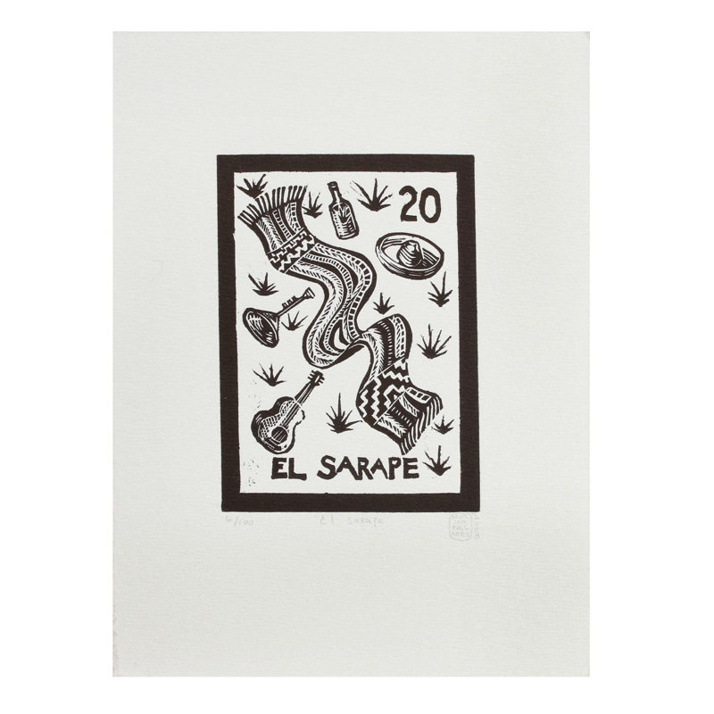 « the sacolza tequila lotto », impression sur papier