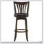 Chaise de bar pivotante en cerisier foncé Decker avec siège confortable et finition élégante
