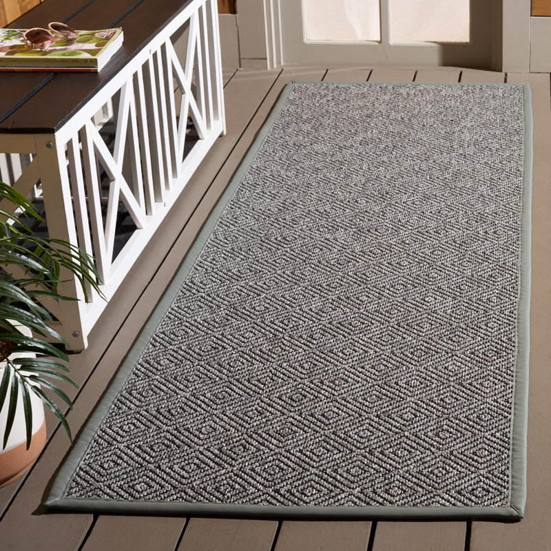 Tapis intérieur / extérieur en marbre / gris anthracite Napa 144, Tapis de couloir 2 pi 6 po x 8 pi