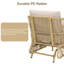 Ensemble de 2 chaises berçantes d'extérieur en osier avec coussin ergonomique