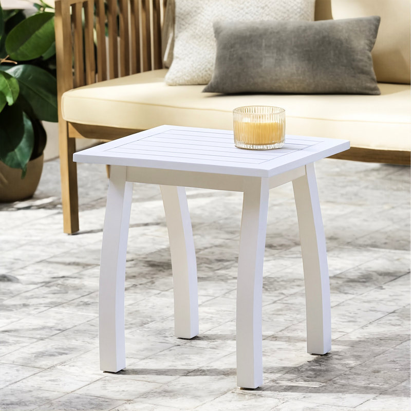 Table d'appoint rectangulaire en bois blanc PU, largeur 15 pouces, fonctionnelle pour recharger et exposer des appareils, hauteur 19,48 pouces.