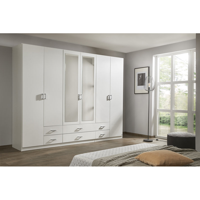 Gamma 6 Door Wardrobe, White