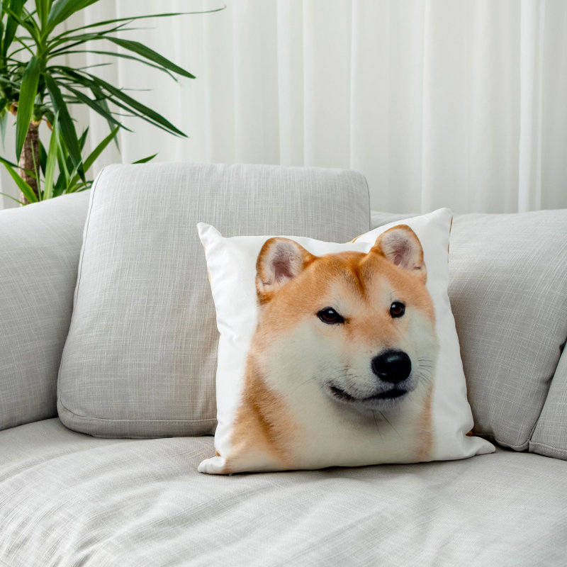 Housse et insert de coussin carré Shiba Inu