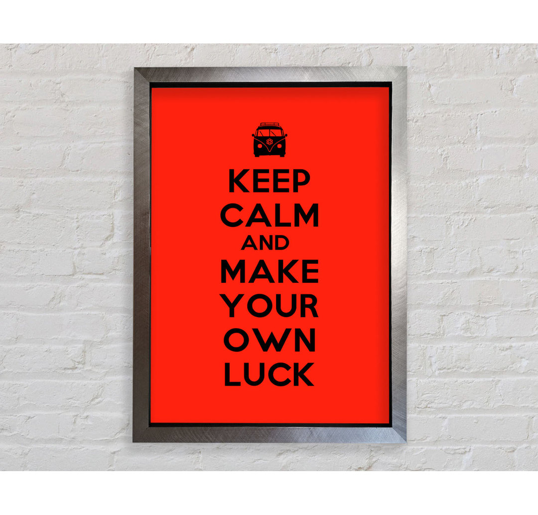 Keep Calm Luck - Einzelner Bilderrahmen Kunstdrucke