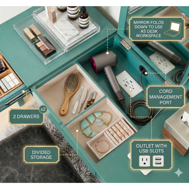 Mccollum Vanity, Turquoise