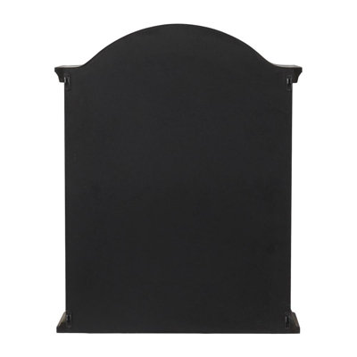 Ollert Wood Distressed 1 Shelf and 2 Door Wall Shelf with Arched Shutter Doors